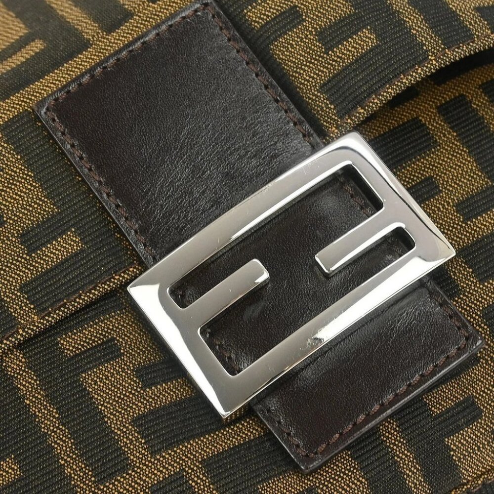 Fendi Brown Canvas Zucca Mamma Baguette Handbag 2308-26325-008 155331 - Picture 8 of 10